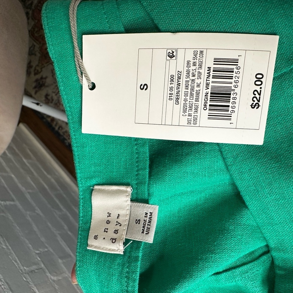 NWT A New Day Green Linen Blend Mini Skirt - Picture 12 of 12